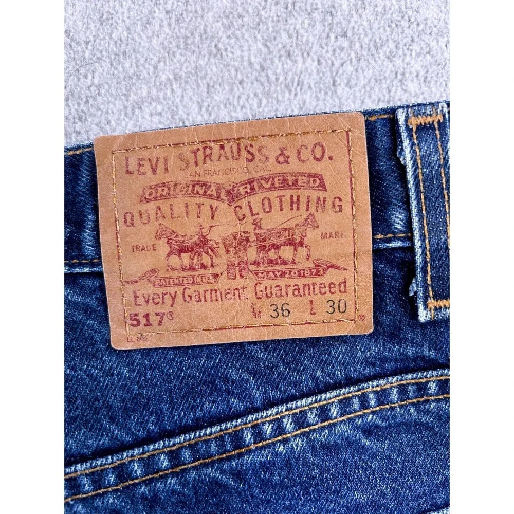 Vintage Levi's 517 Jeans 36x30 Made in USA Bootcut Western Cowboy Denim Mens 90s